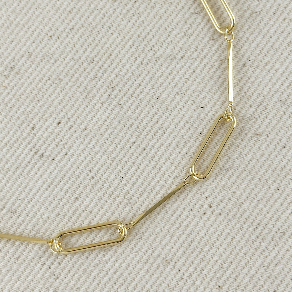 Mondsee 18k Gold Filled Paperclip And Straw Bracelet | 18k Gold Filled Jewelry