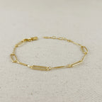 Mondsee 18k Gold Filled Paperclip And Straw Bracelet | 18k Gold Filled Jewelry