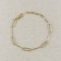 Mondsee 18k Gold Filled Paperclip And Straw Bracelet | 18k Gold Filled Jewelry