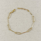 Mondsee 18k Gold Filled Paperclip And Straw Bracelet | 18k Gold Filled Jewelry