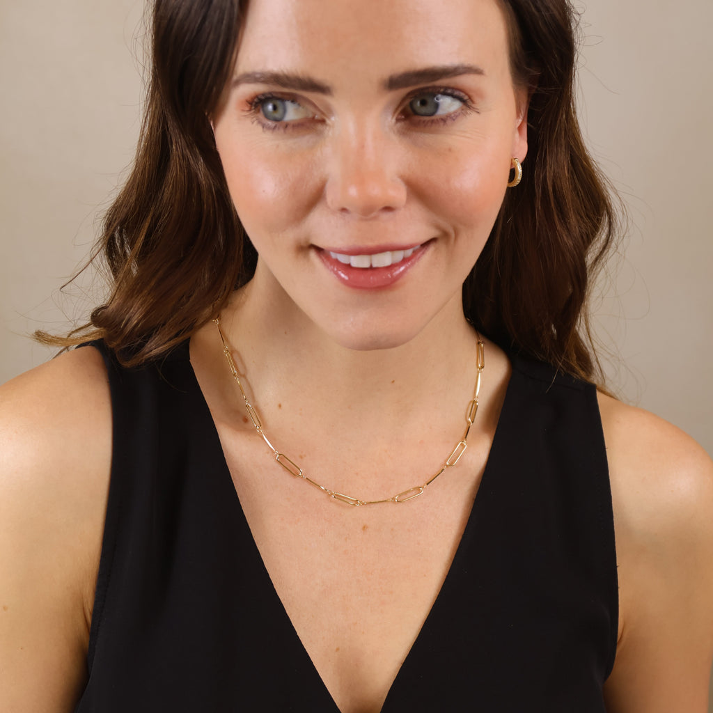 Mondsee 18k Gold Filled Paperclip And Straw Chain | 18k Gold Filled Jewelry