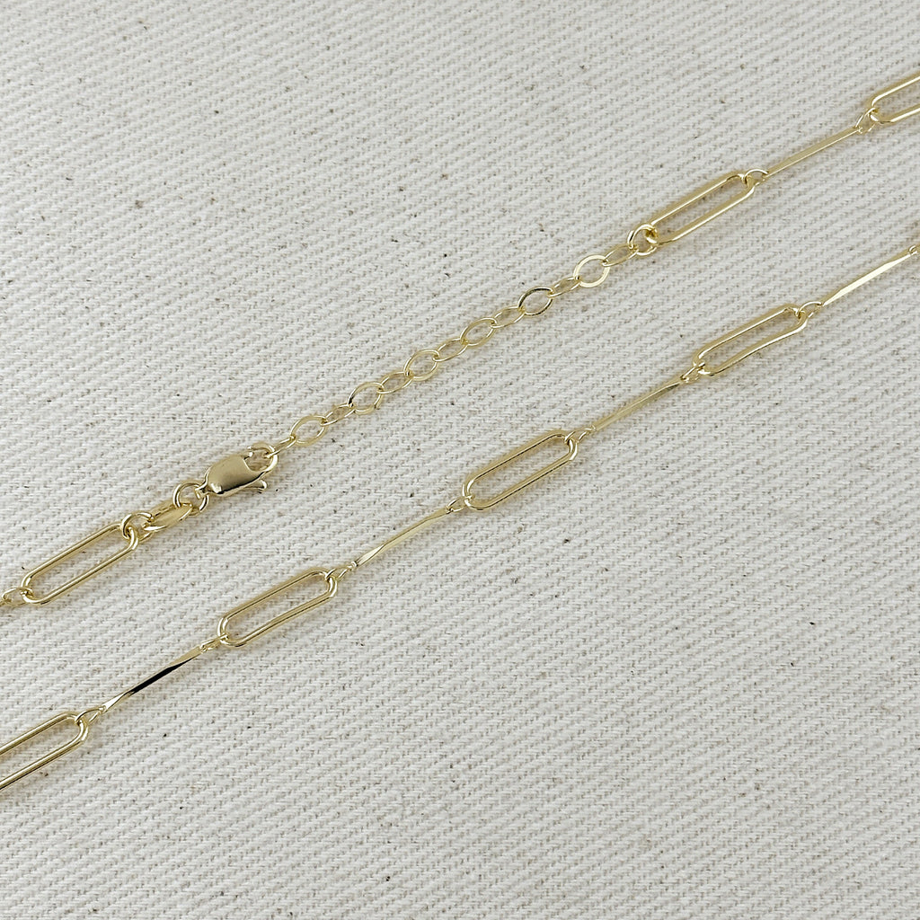 Mondsee 18k Gold Filled Paperclip And Straw Chain | 18k Gold Filled Jewelry