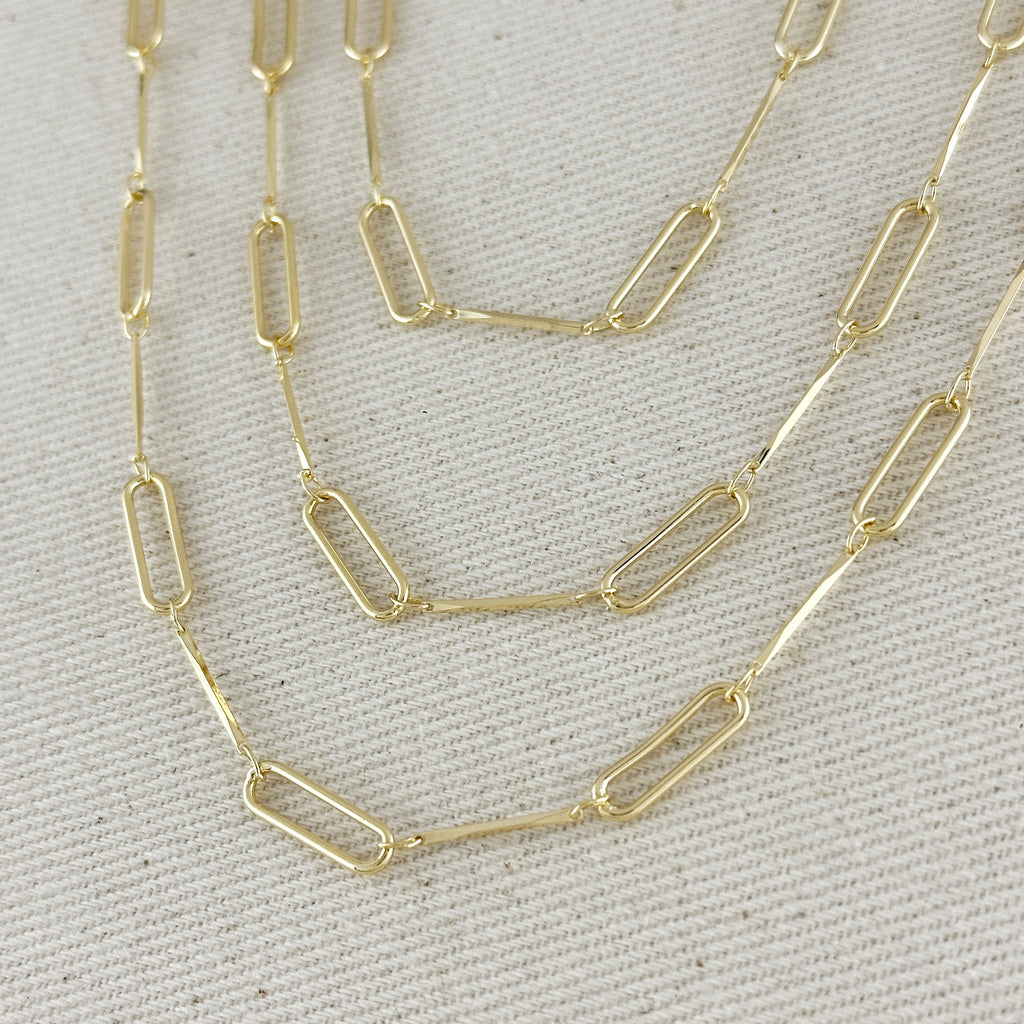 Mondsee 18k Gold Filled Paperclip And Straw Chain | 18k Gold Filled Jewelry