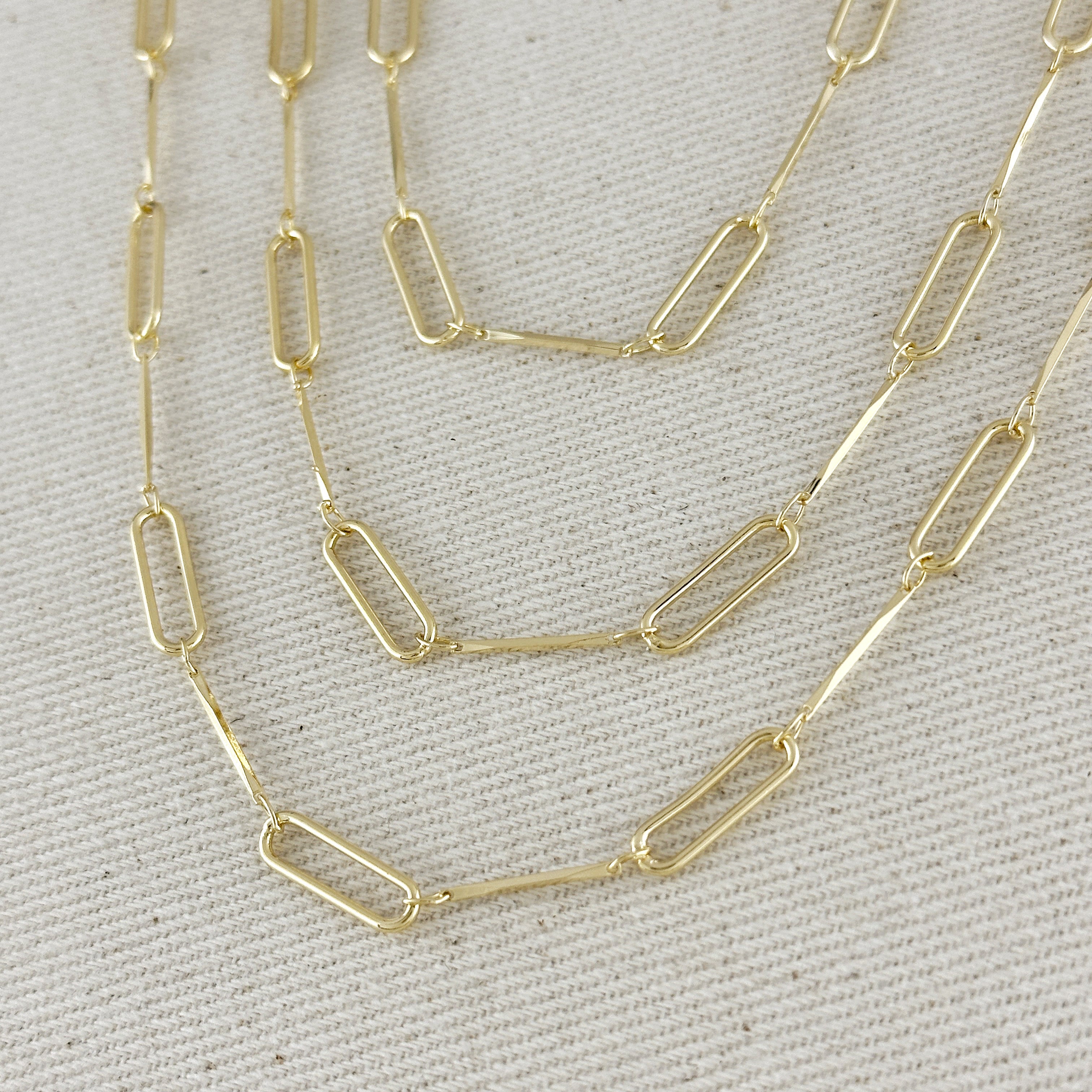 Mondsee 18k Gold Filled Paperclip And Straw Chain | 18k Gold Filled Jewelry