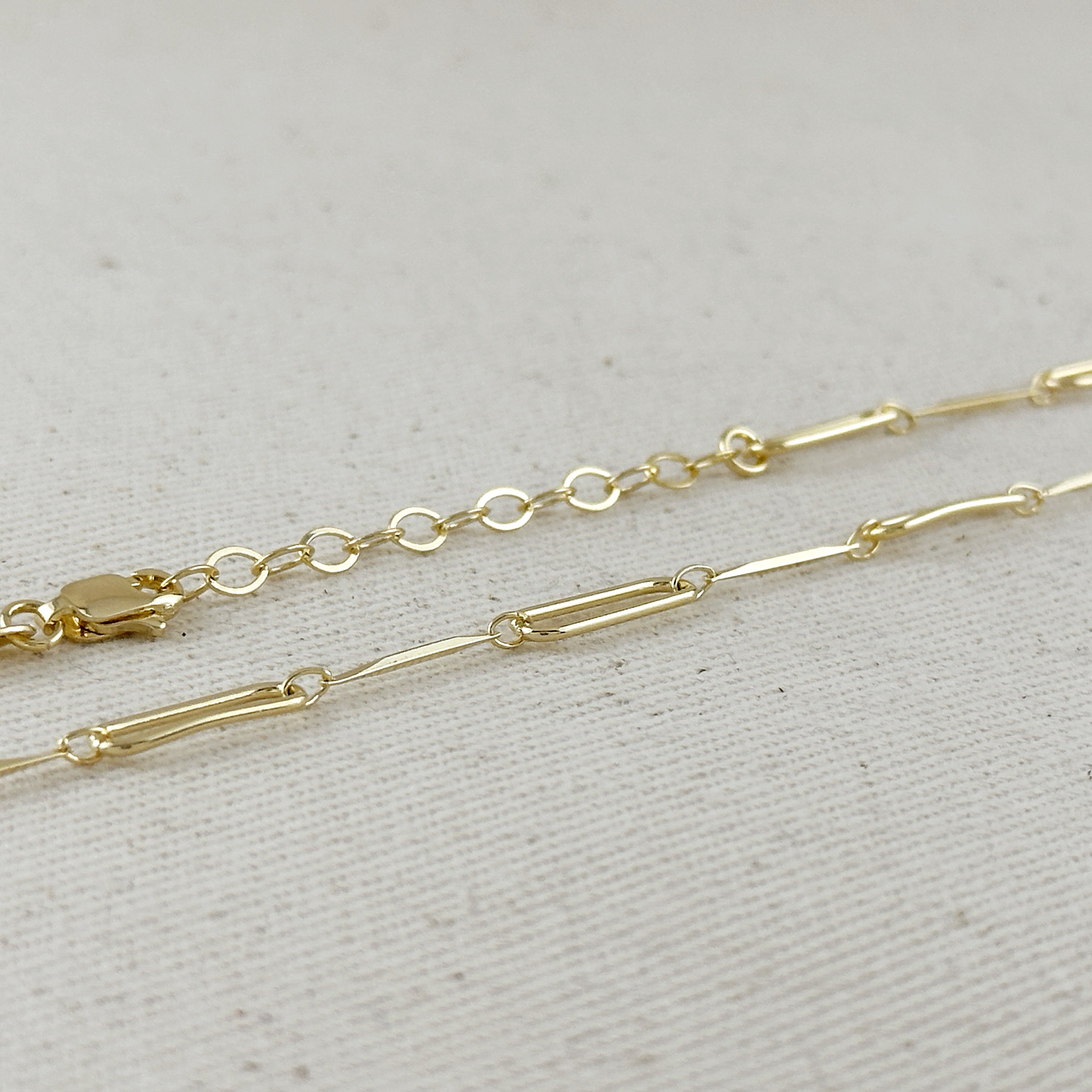 Mondsee 18k Gold Filled Paperclip And Straw Chain | 18k Gold Filled Jewelry