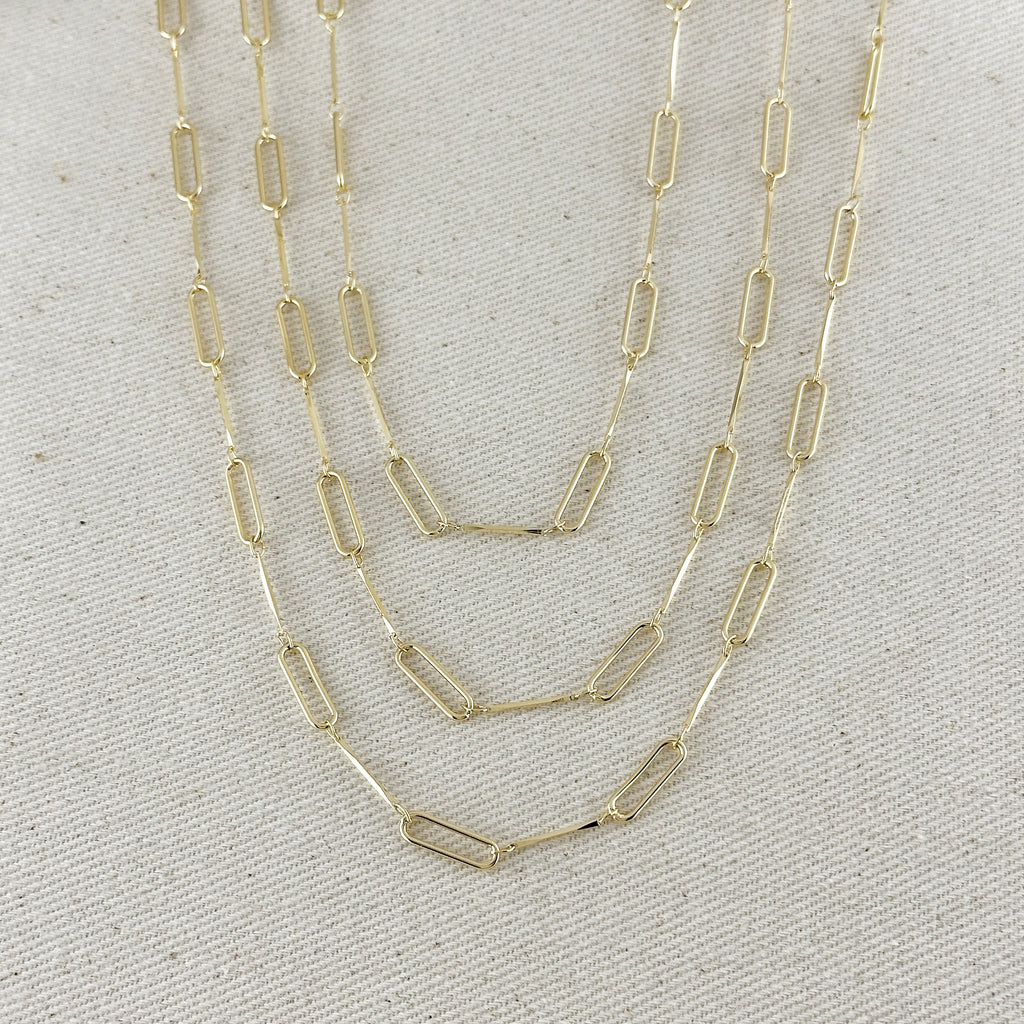 Mondsee 18k Gold Filled Paperclip And Straw Chain | 18k Gold Filled Jewelry