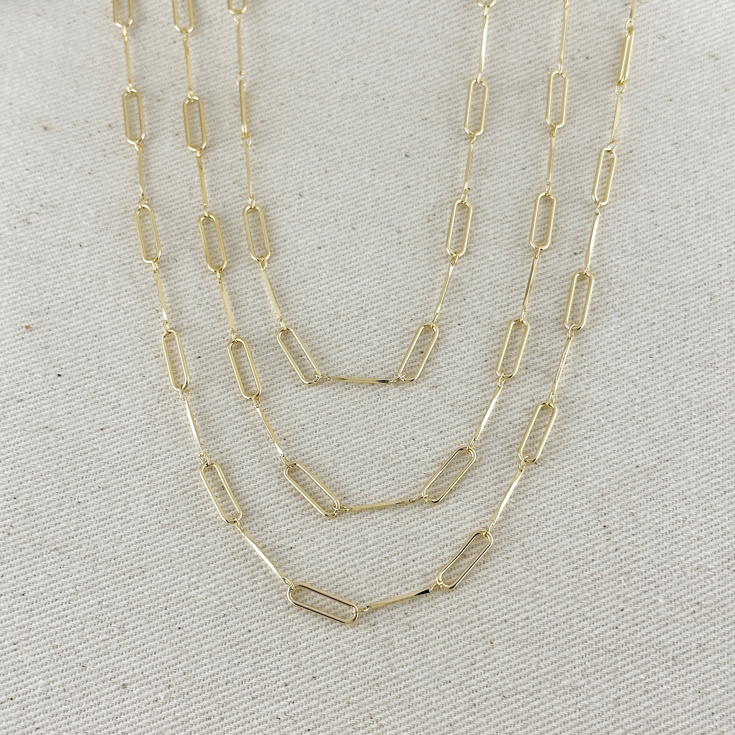 Mondsee 18k Gold Filled Paperclip And Straw Chain | 18k Gold Filled Jewelry