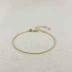 Mondsee 18k Gold Filled 1.5mm Flat Dot Ball Bracelet | 18k Gold Filled Jewelry