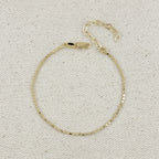 Mondsee 18k Gold Filled 1.5mm Flat Dot Ball Bracelet | 18k Gold Filled Jewelry