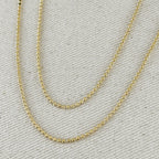 Mondsee 18k Gold Filled 1.5mm Flat Dot Chain Necklace | 18k Gold Filled Jewelry