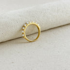 Mondsee 18k Gold Filled Fresh Water Pearl Band Ring | 18k Gold Filled Jewelry