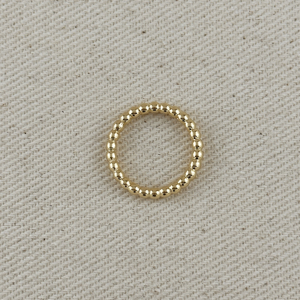 Mondsee 18k Gold Filled 2mm Beaded Band Ring | 18k Gold Filled Jewelry