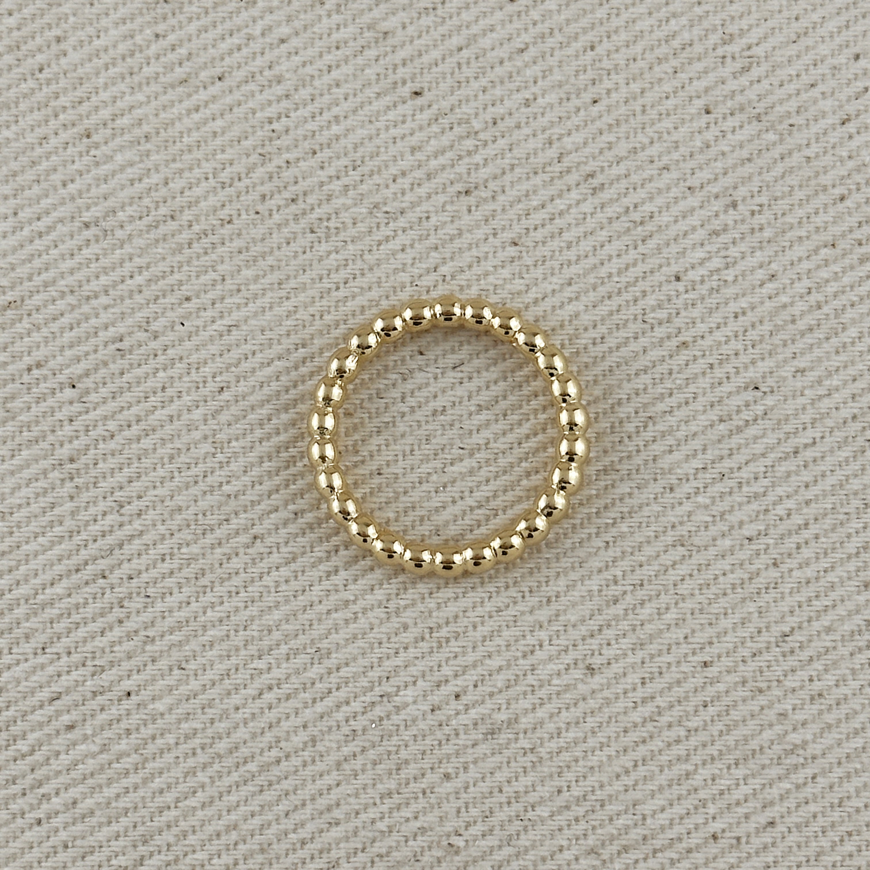 Mondsee 18k Gold Filled 2mm Beaded Band Ring | 18k Gold Filled Jewelry