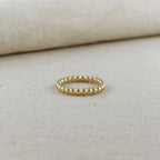 Mondsee 18k Gold Filled 2mm Beaded Band Ring | 18k Gold Filled Jewelry