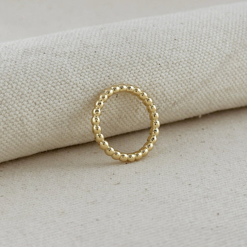 Mondsee 18k Gold Filled 2mm Beaded Band Ring | 18k Gold Filled Jewelry