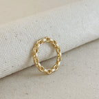 Mondsee 18k Gold Filled Double Link Chain Band Ring | 18k Gold Filled Jewelry