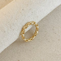 Mondsee 18k Gold Filled Double Link Chain Band Ring | 18k Gold Filled Jewelry