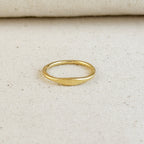 Mondsee 18k Gold Filled Slim Flat Top Band Ring | 18k Gold Filled Jewelry