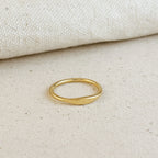 Mondsee 18k Gold Filled Slim Flat Top Band Ring | 18k Gold Filled Jewelry