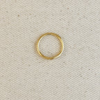 Mondsee 18k Gold Filled Slim Flat Top Band Ring | 18k Gold Filled Jewelry