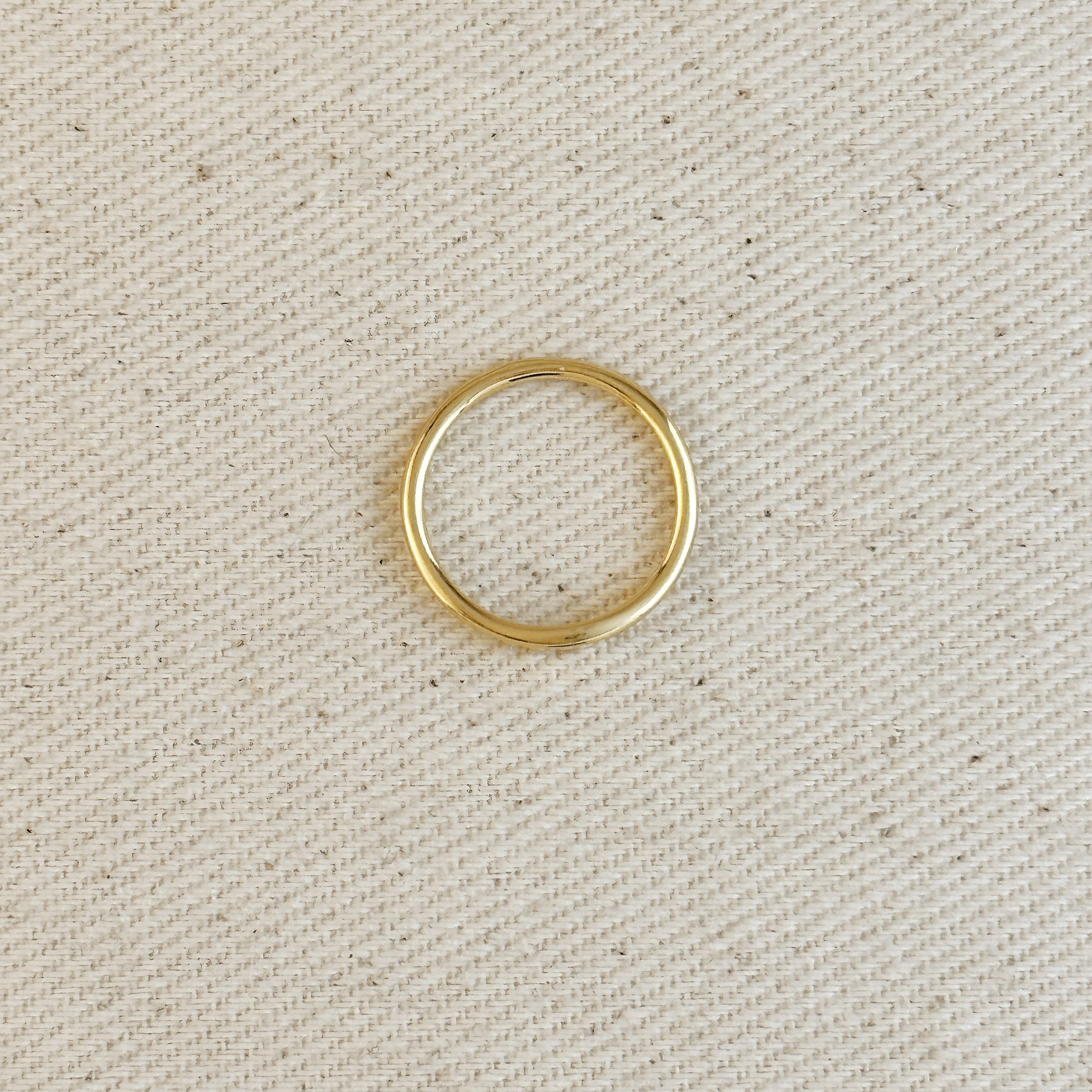 Mondsee 18k Gold Filled Slim Flat Top Band Ring | 18k Gold Filled Jewelry