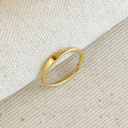 Mondsee 18k Gold Filled Slim Flat Top Band Ring | 18k Gold Filled Jewelry