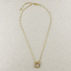 Mondsee 18k Gold Filled Quadratini CZ Necklace | 18k Gold Filled Jewelry