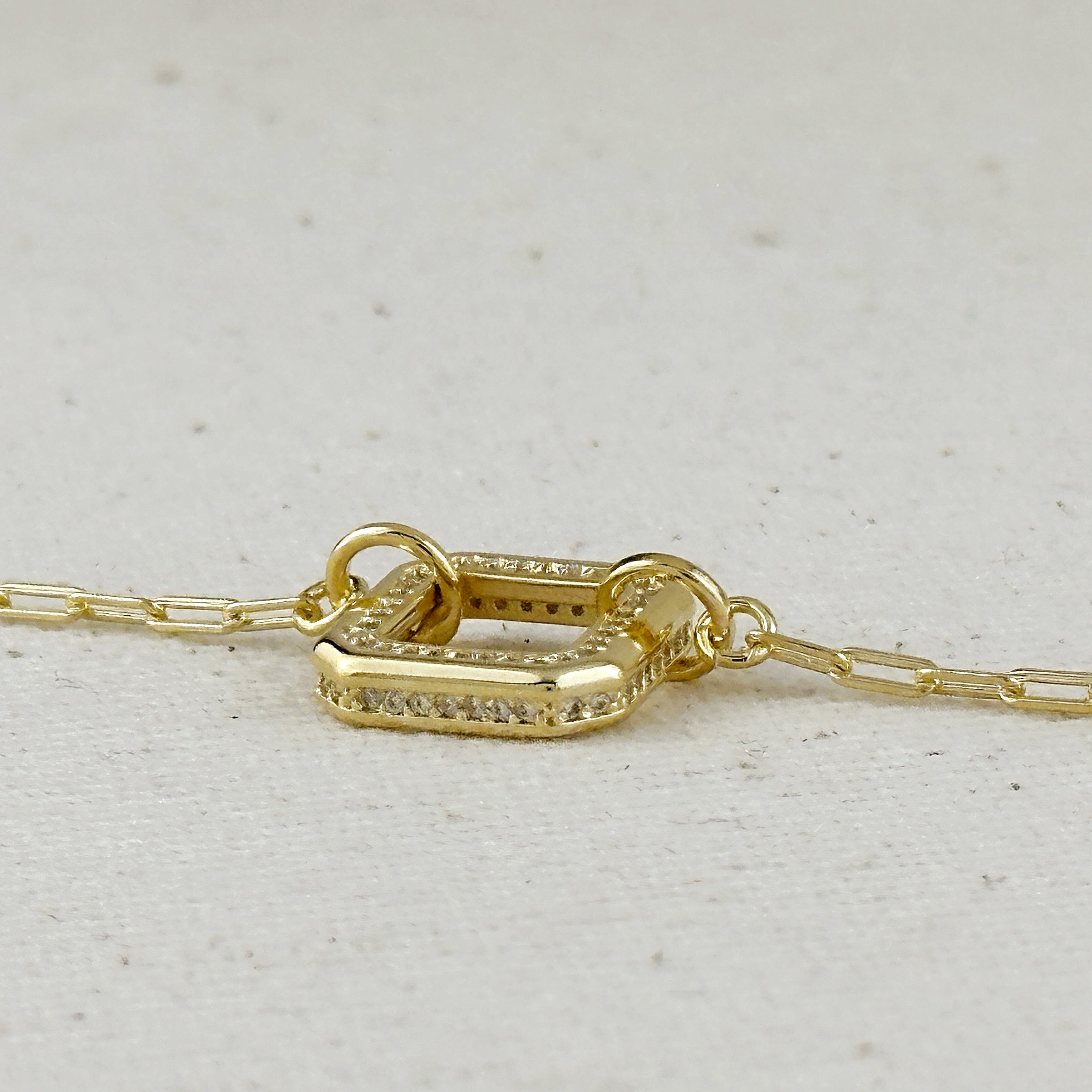 Mondsee 18k Gold Filled Quadratini CZ Necklace | 18k Gold Filled Jewelry