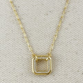 Mondsee 18k Gold Filled Quadratini CZ Necklace | 18k Gold Filled Jewelry