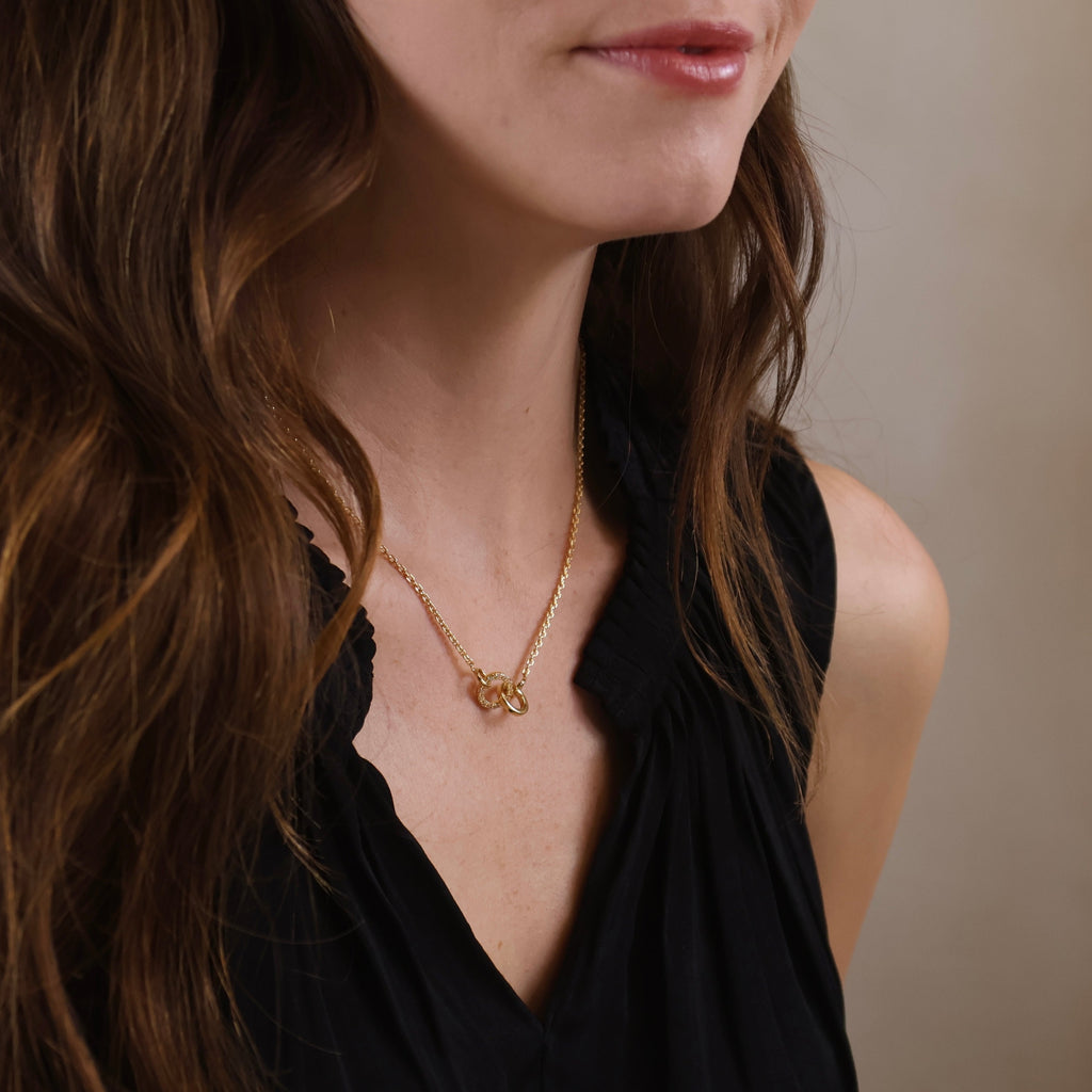 Mondsee 18k Gold Filled Linked CZ Necklace | 18k Gold Filled Jewelry