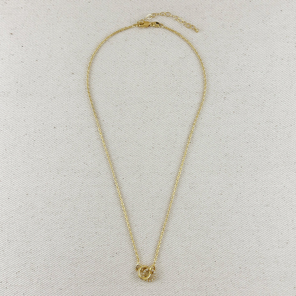 Mondsee 18k Gold Filled Linked CZ Necklace | 18k Gold Filled Jewelry