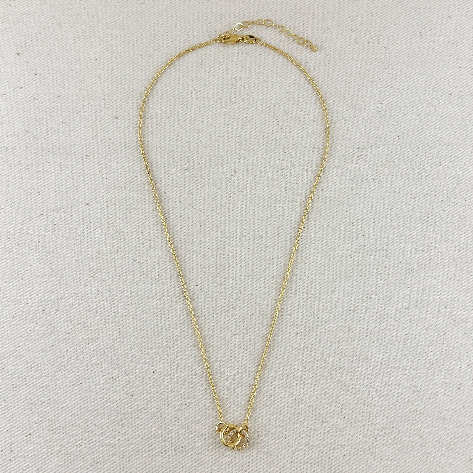 Mondsee 18k Gold Filled Linked CZ Necklace | 18k Gold Filled Jewelry