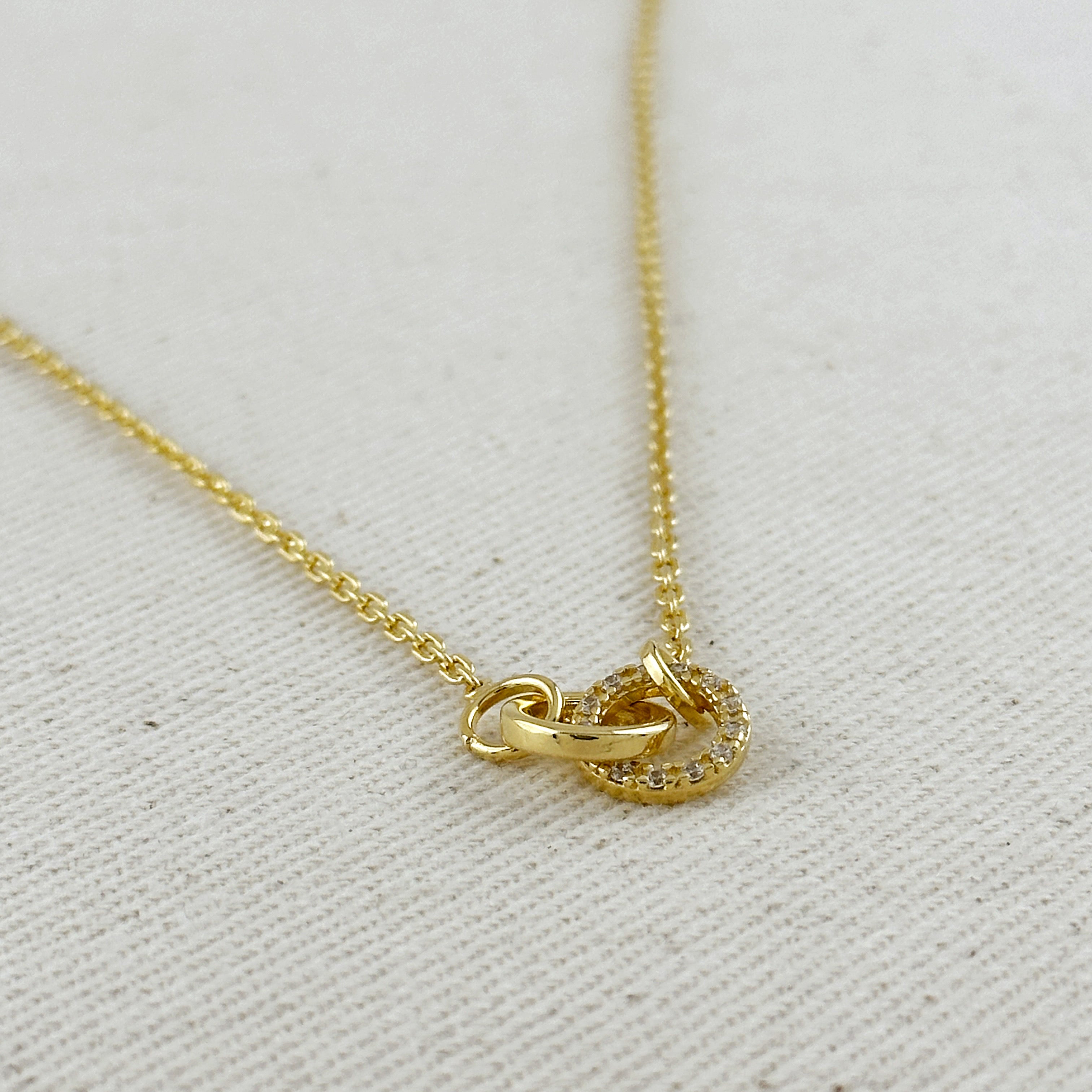 Mondsee 18k Gold Filled Linked CZ Necklace | 18k Gold Filled Jewelry