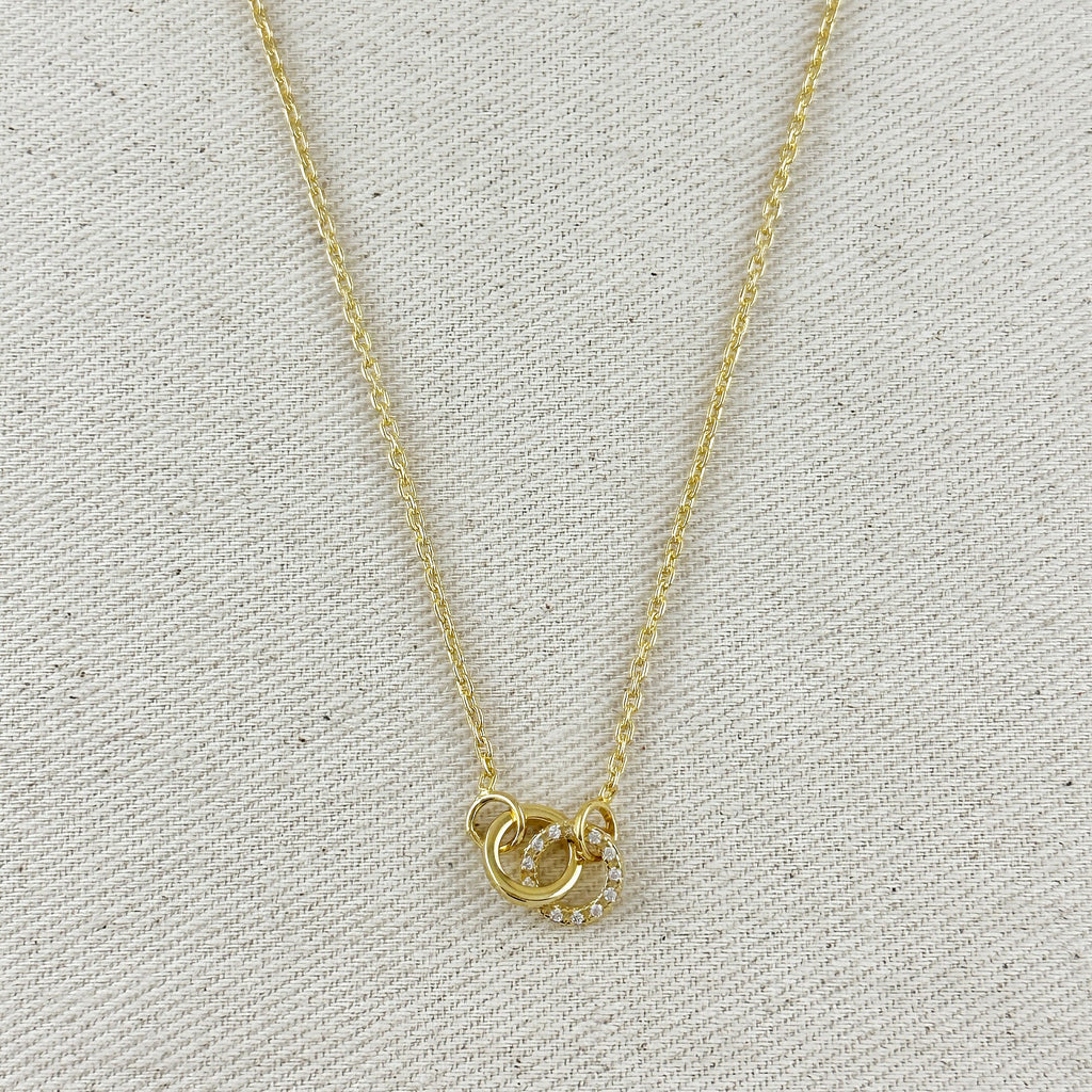Mondsee 18k Gold Filled Linked CZ Necklace | 18k Gold Filled Jewelry