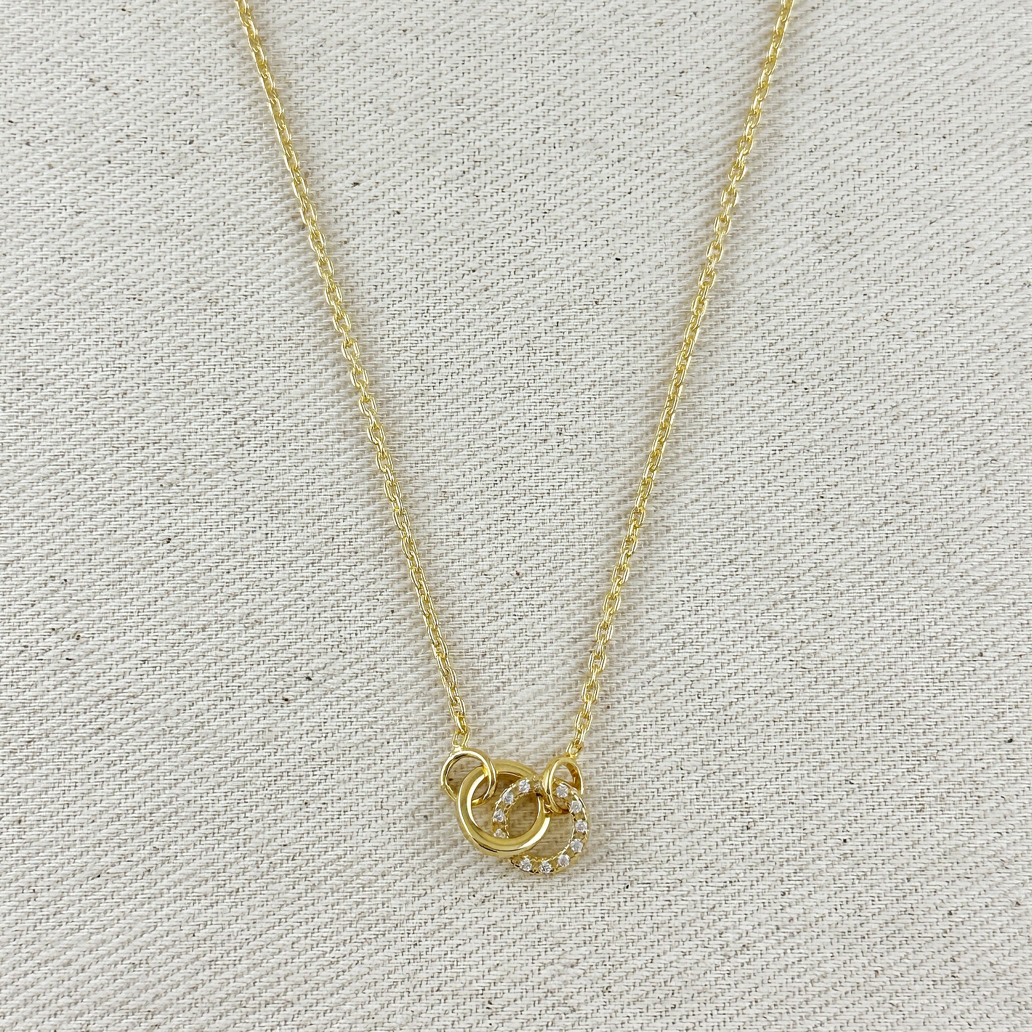 Mondsee 18k Gold Filled Linked CZ Necklace | 18k Gold Filled Jewelry