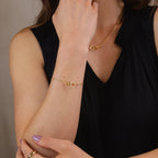 Mondsee 18k Gold Filled Linked CZ Bracelet | 18k Gold Filled Jewelry