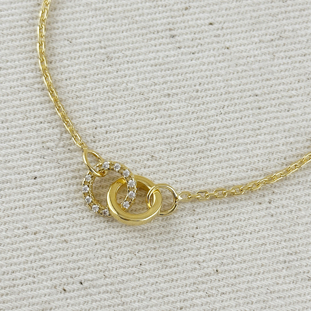 Mondsee 18k Gold Filled Linked CZ Bracelet | 18k Gold Filled Jewelry
