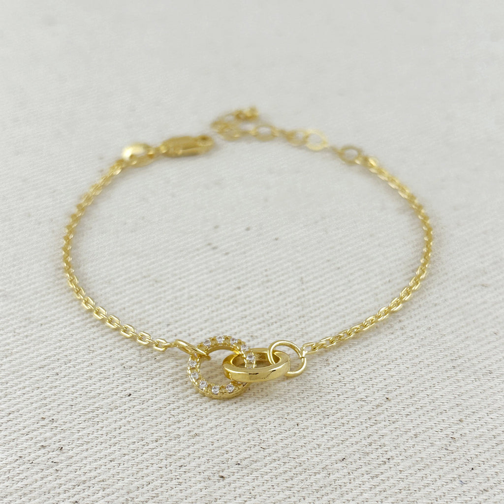 Mondsee 18k Gold Filled Linked CZ Bracelet | 18k Gold Filled Jewelry