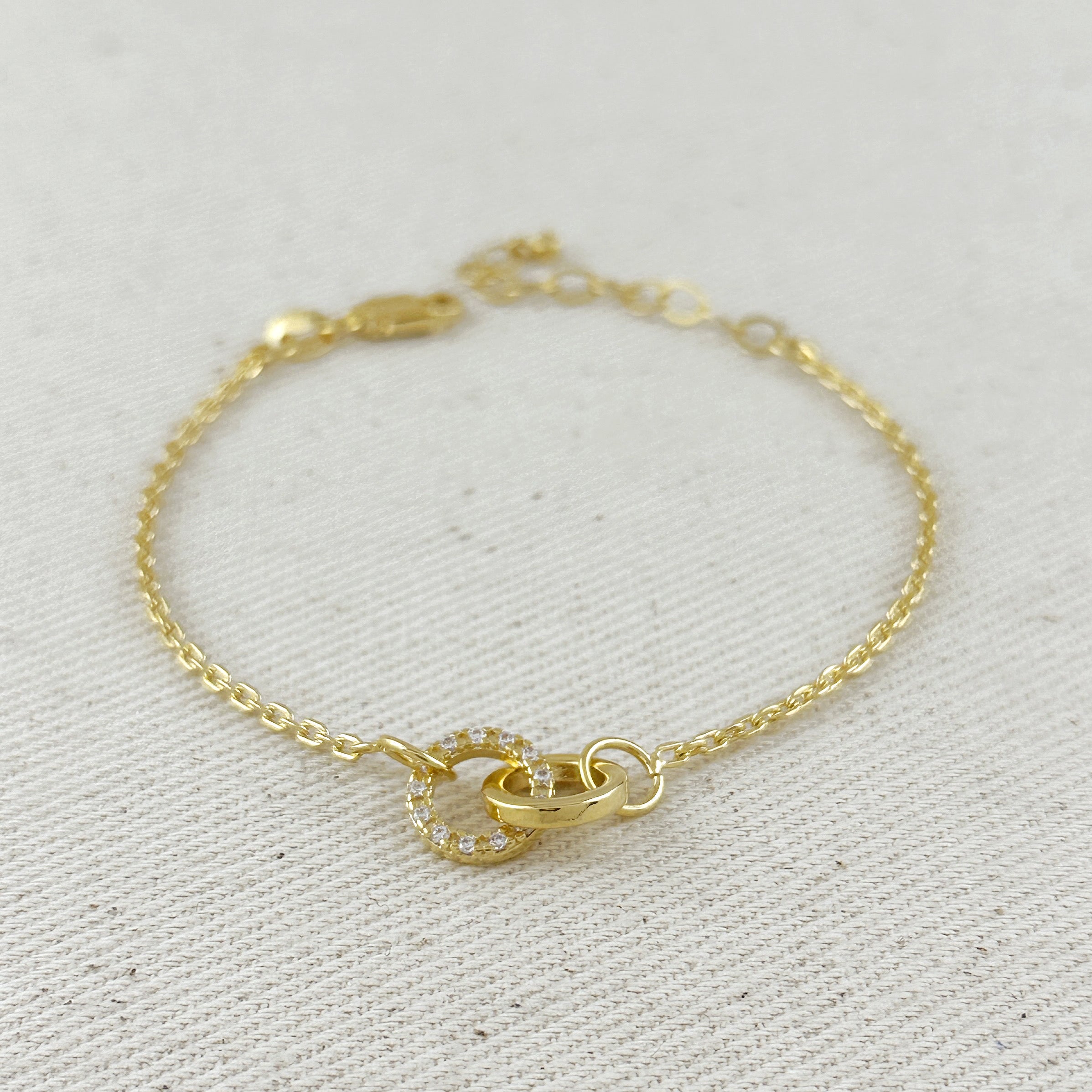 Mondsee 18k Gold Filled Linked CZ Bracelet | 18k Gold Filled Jewelry