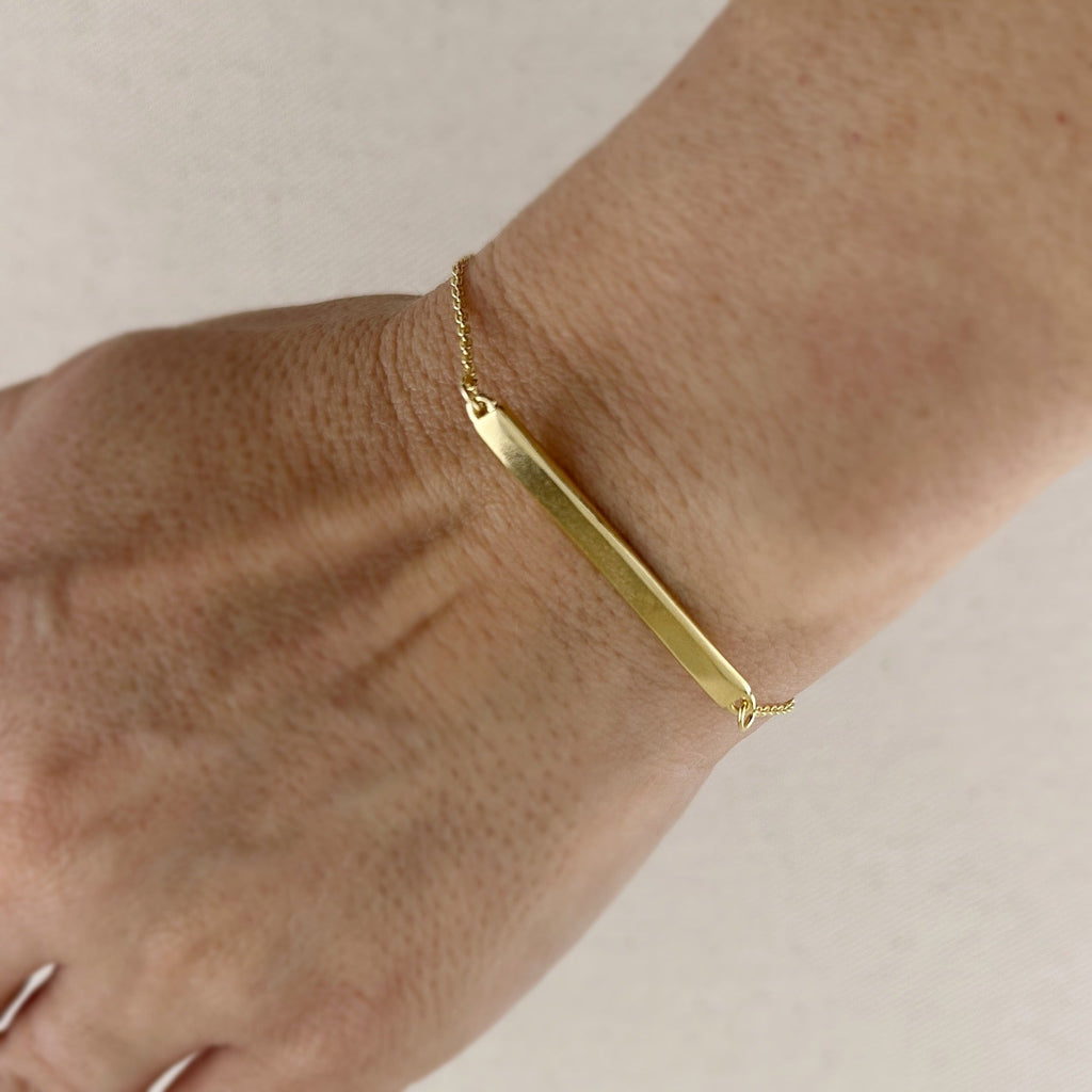Mondsee 18k Gold Filled Polished Bar Bracelet | 18k Gold Filled Jewelry