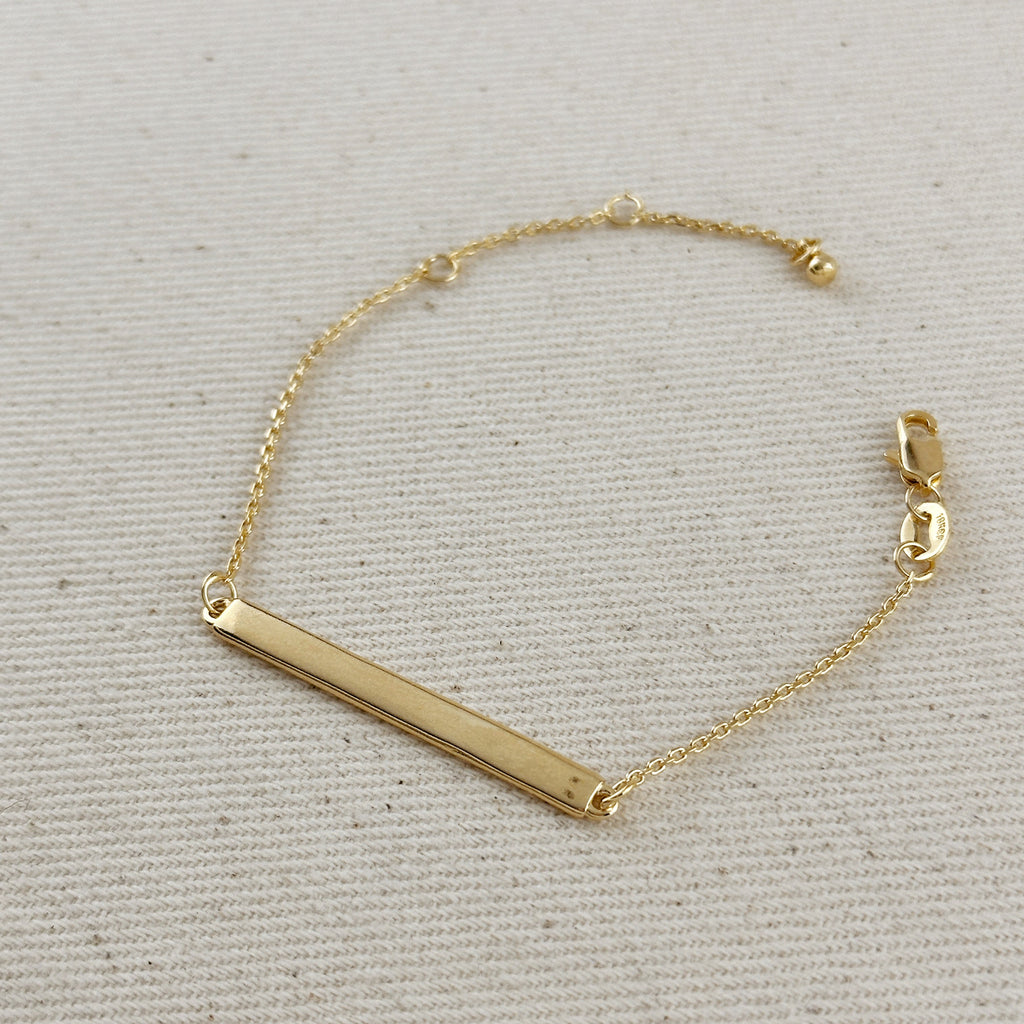 Mondsee 18k Gold Filled Polished Bar Bracelet | 18k Gold Filled Jewelry