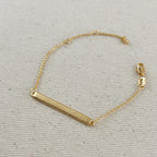 Mondsee 18k Gold Filled Polished Bar Bracelet | 18k Gold Filled Jewelry