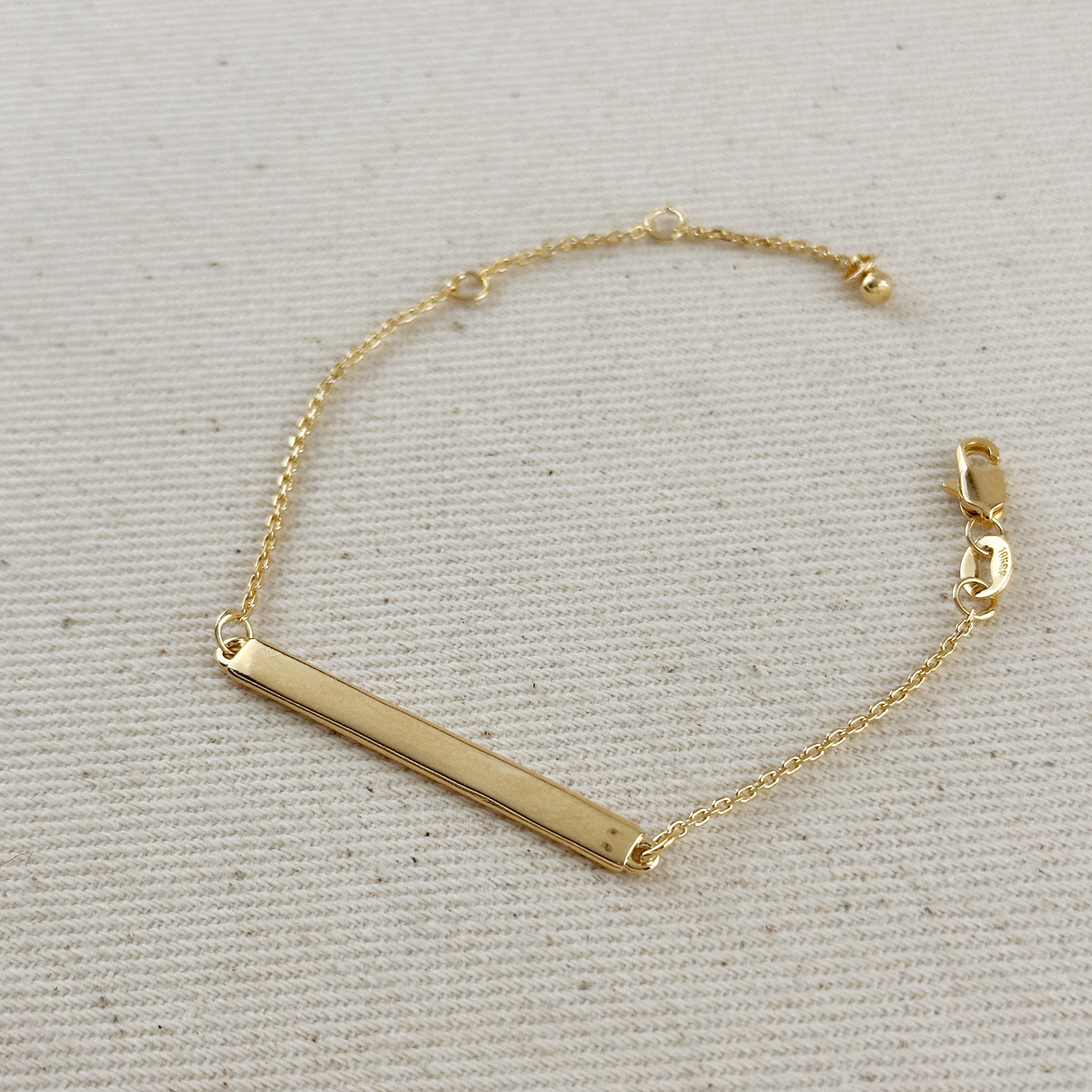Mondsee 18k Gold Filled Polished Bar Bracelet | 18k Gold Filled Jewelry