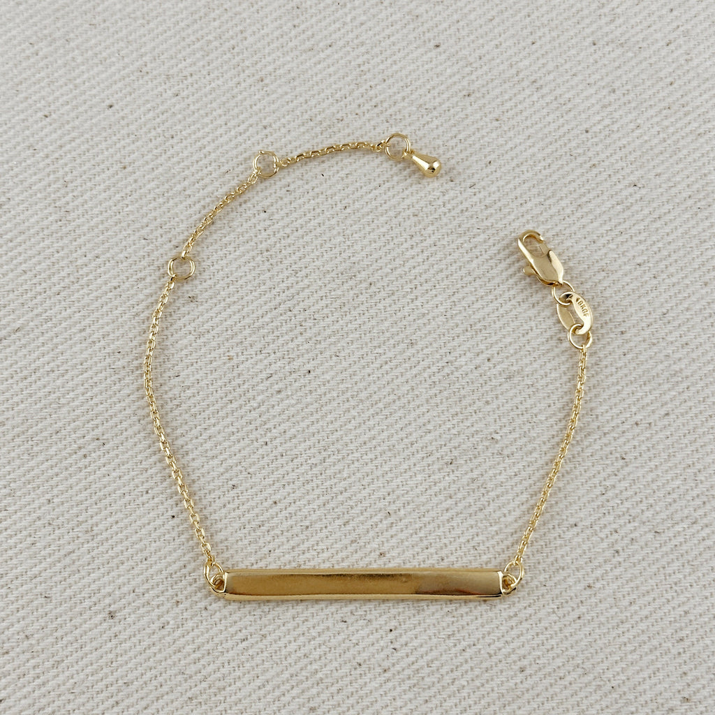 Mondsee 18k Gold Filled Polished Bar Bracelet | 18k Gold Filled Jewelry