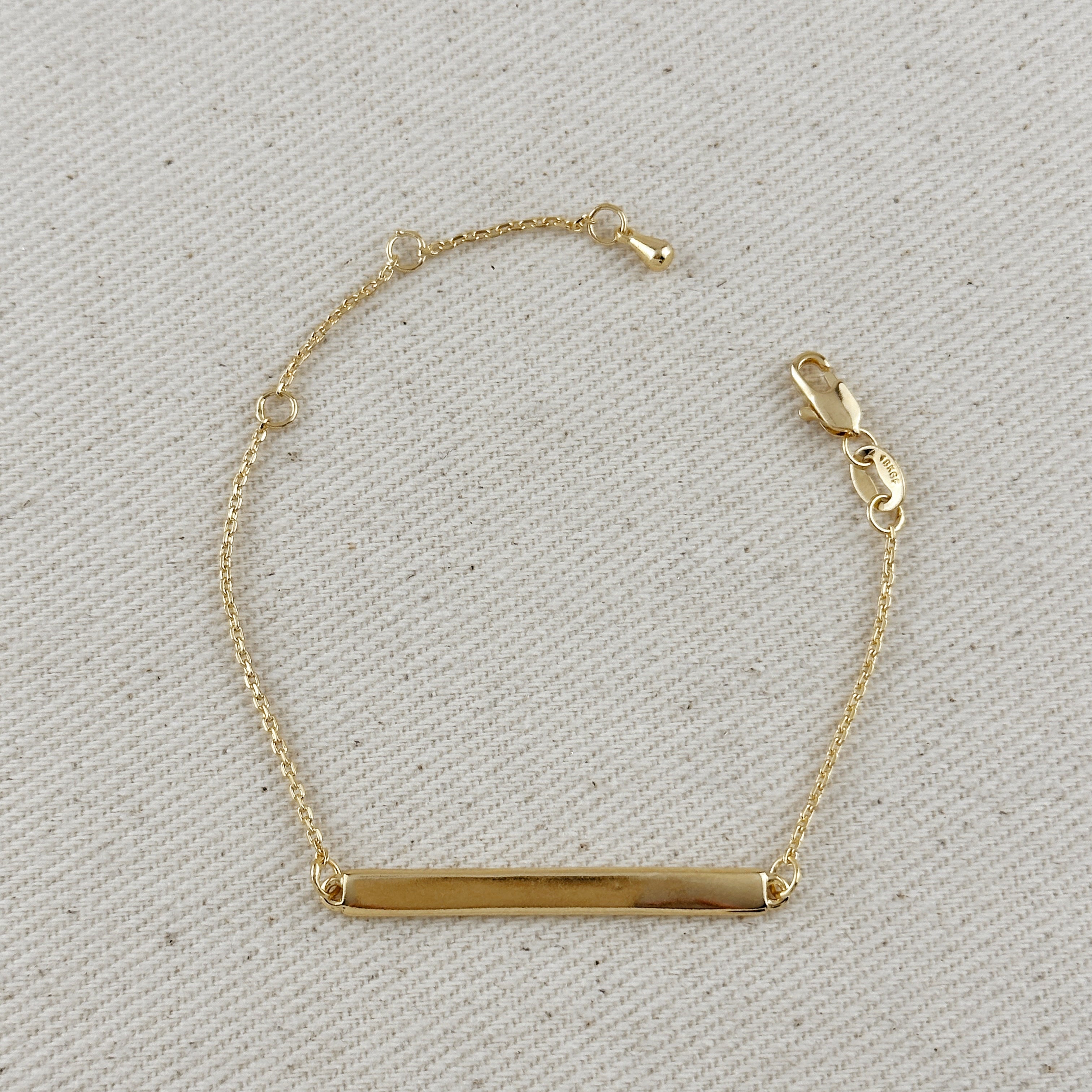 Mondsee 18k Gold Filled Polished Bar Bracelet | 18k Gold Filled Jewelry