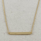 Mondsee 18k Gold Filled Polished Bar Necklace | 18k Gold Filled Jewelry