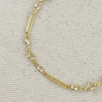 Mondsee 18k Gold Filled Paperclip And Stars CZ Bracelet | 18k Gold Filled Jewelry