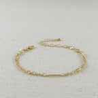 Mondsee 18k Gold Filled Paperclip And Stars CZ Bracelet | 18k Gold Filled Jewelry