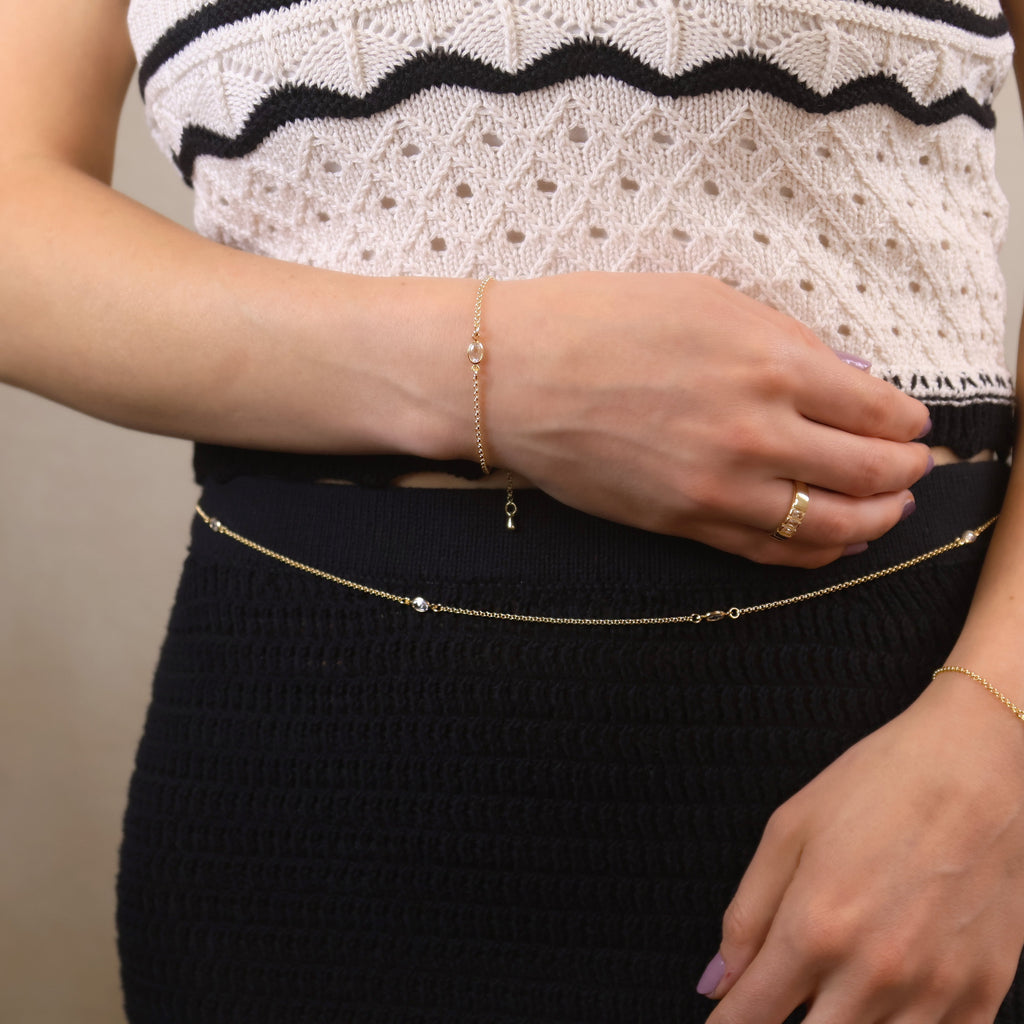 Mondsee 18k Gold Filled CZ Solitaire Bracelet | 18k Gold Filled Jewelry