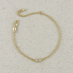 Mondsee 18k Gold Filled CZ Solitaire Bracelet | 18k Gold Filled Jewelry